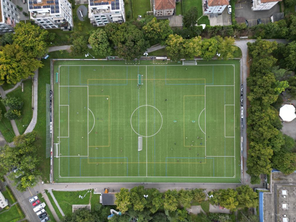Sportplatz Heuried aus der Luft